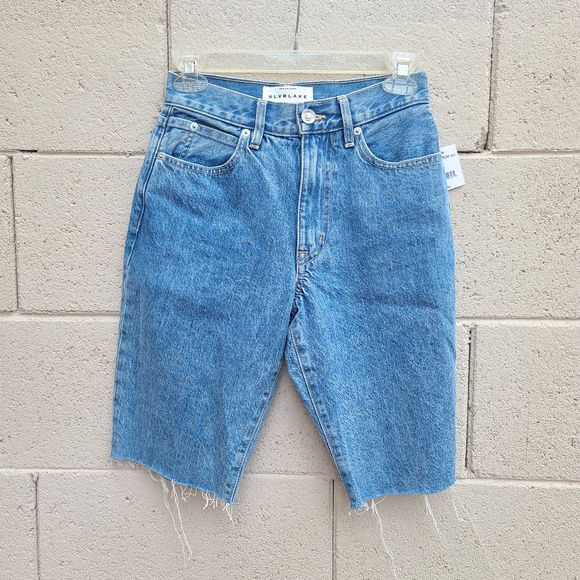 SLVRLAKE | Beatnik Denim Shorts in Pacific NEW Size 24 - Picture 3 of 11